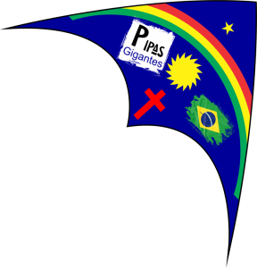 Logo Pipas Gigantes — pipa com as cores de Pernambuco